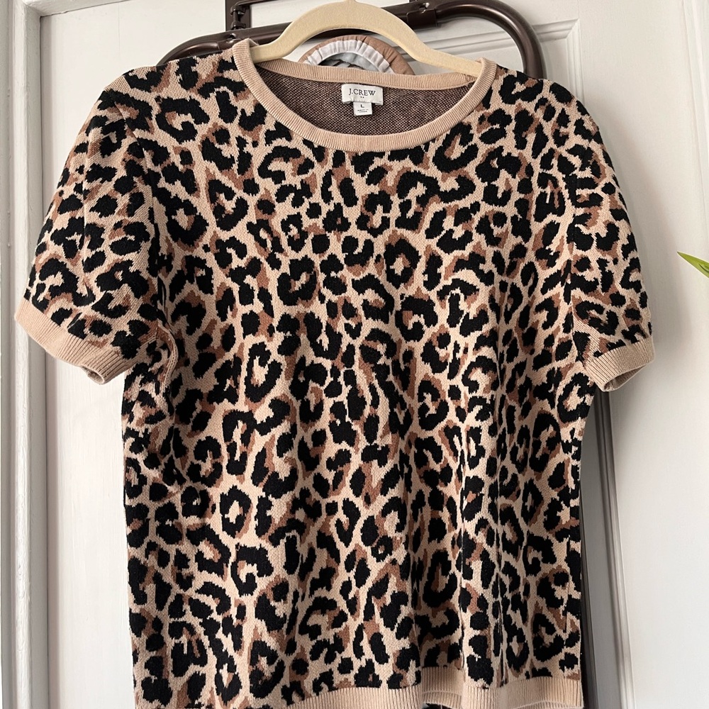 J Crew cheetah sweater